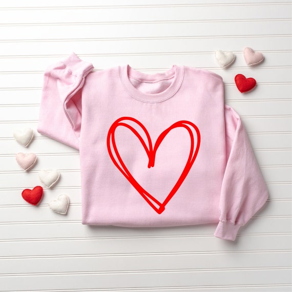 Cute Heart Sweatshirt Valentine Sweatshirt Love Sweatshirt