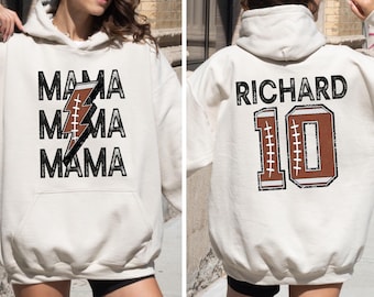 Football Mom Shirt, Mom Football Sweatshirt, Football Mama Shirt, Gift for Football Mom, Mom Football Crewneck, Personalized Football Jersey
