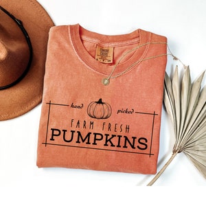 Cute Farm Fresh Pumpkin Shirt, Pumpkin Shirt, Fall Shirt, Pumpkin Patch Shirt, Womens Fall Shirt, Fall Tee, Fall Crewneck Shirt, Fall Vibes