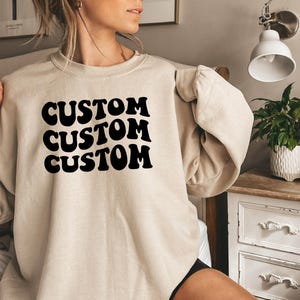 Sweatshirt personnalisé, Sweatshirt personnalisé, Sweat à capuche personnalisé, T-shirt personnalisé, Chemise de soirée personnalisée, Chemise familiale assortie image 5
