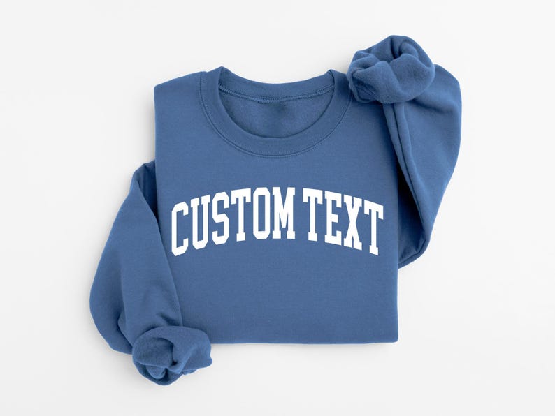 Custom Text Sweatshirt, Custom Logo Shirt, Personalized Text Shirt, Your Photo Shirt, Custom Matching Shirt, Small Business Logo Shirt immagine 7