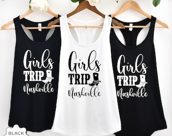 Girl's Trip Nashville Shirts, Nashville Bachelorette Party Tanks, Country Shirts, Southern Shirts, Sister Trip Shirts, Best Friend Shirts