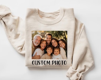 Custom Photo Sweatshirt, Family Picture Shirt, Personalized T-Shirt, Your Photo Shirt