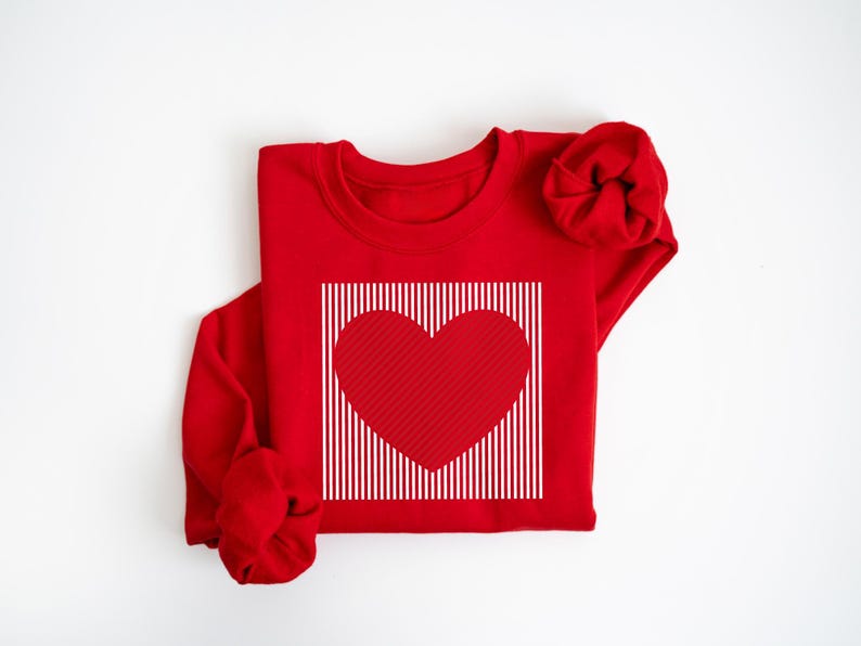 Retro Valentines Heart Sweatshirt, Cute Love Sweatshirt, Womens Valentines Hearts Sweatshirt, Teacher Valentine Sweatshirt, Mom Heart Shirt image 4