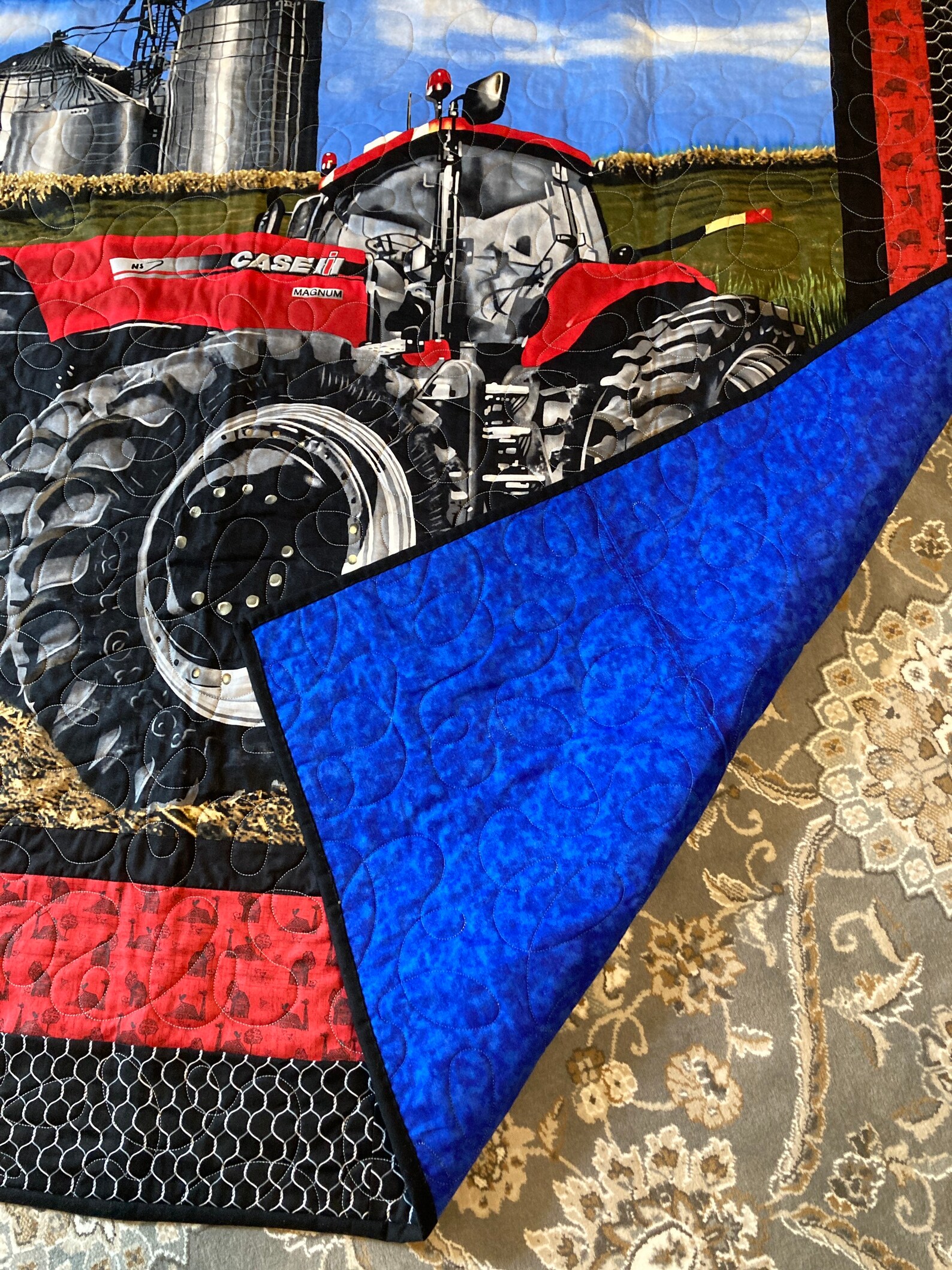 Case IH Tractor Quilt Blanket Throw Etsy