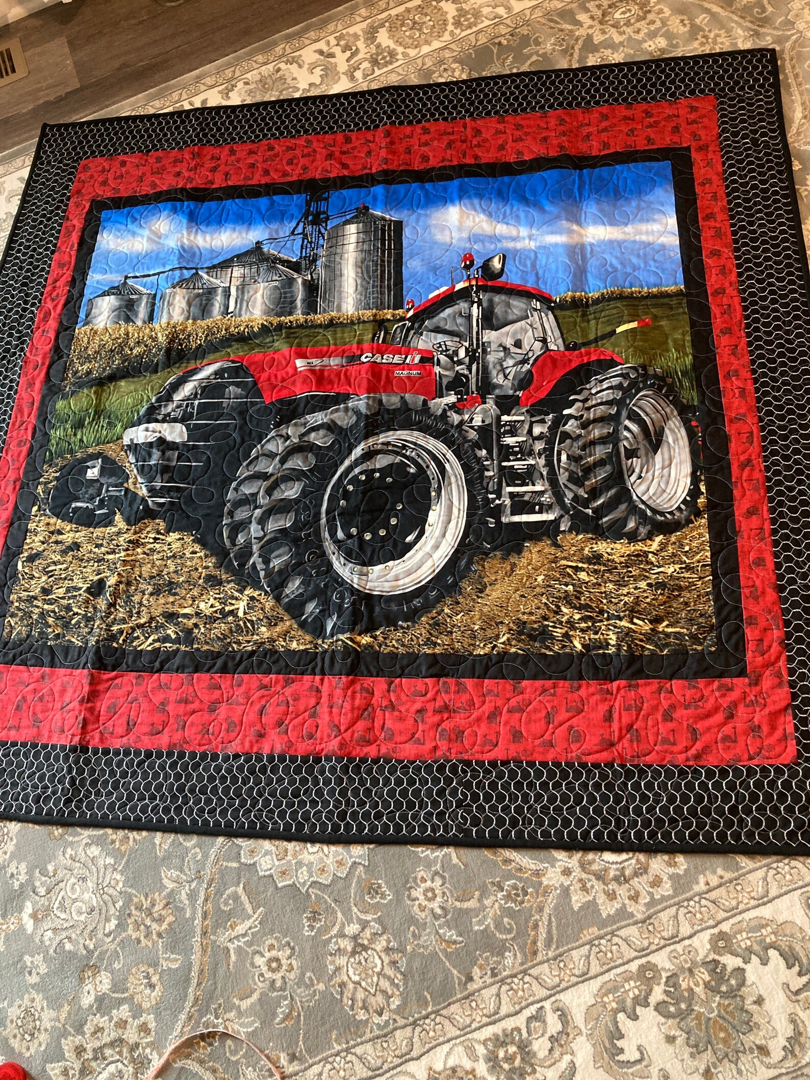 Case IH Tractor Quilt Blanket Throw Etsy