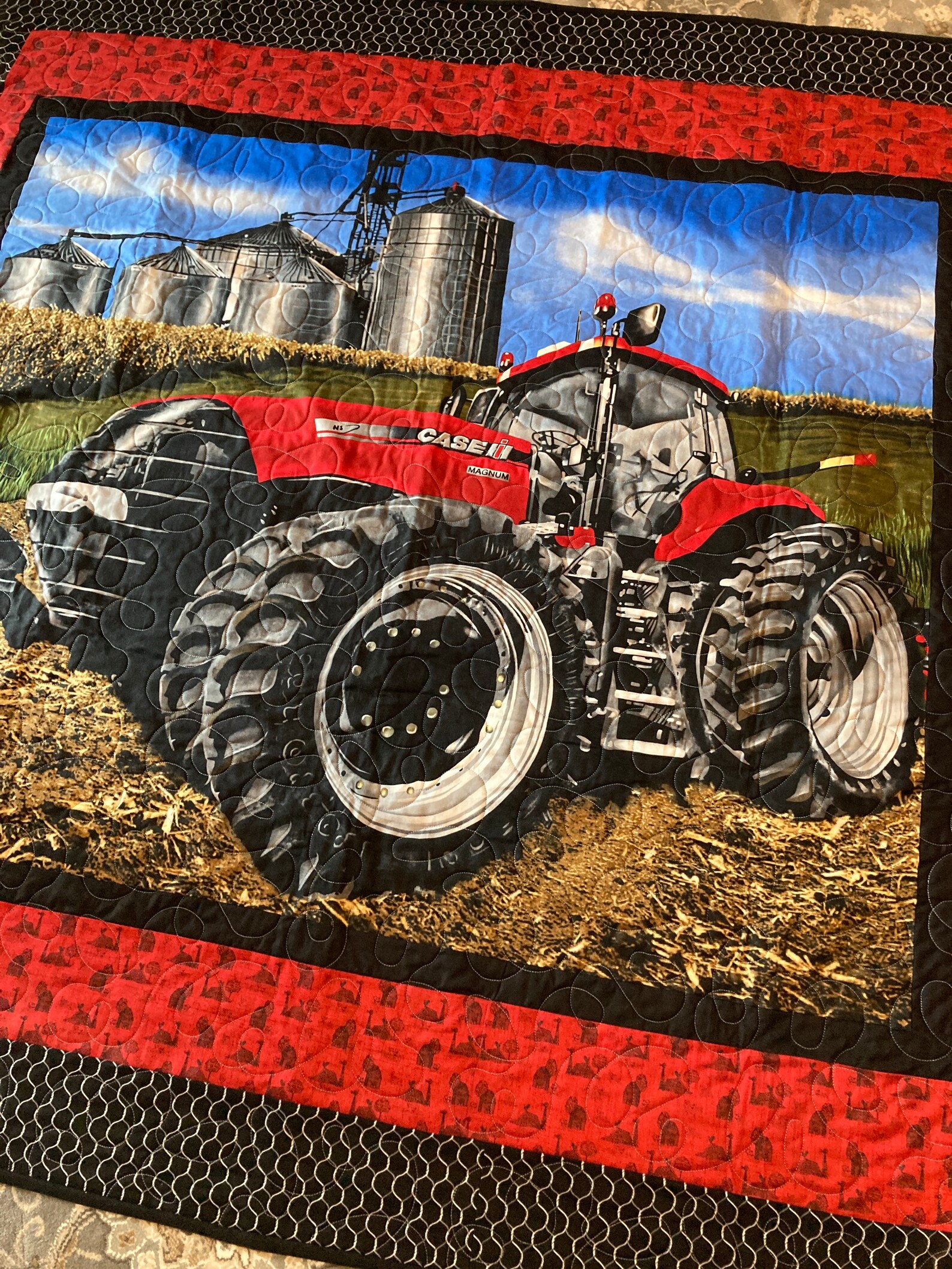 Case IH Tractor Quilt Blanket Throw Etsy