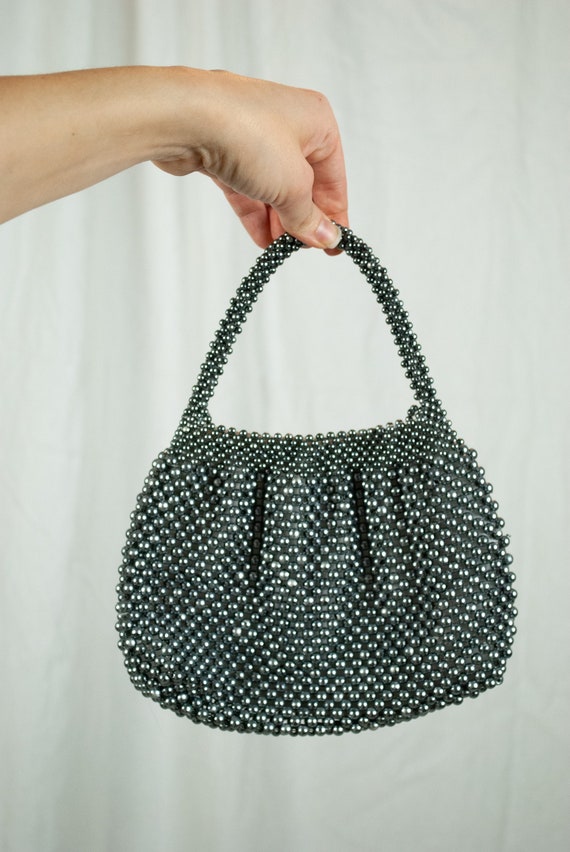 Handmade Beaded Mini Purse / Vintage 90s Y2K Hand… - image 1