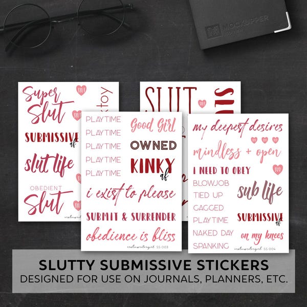 Slutty Submissive Sticker Sets for the Submissive Planner / BDSM / Dominant