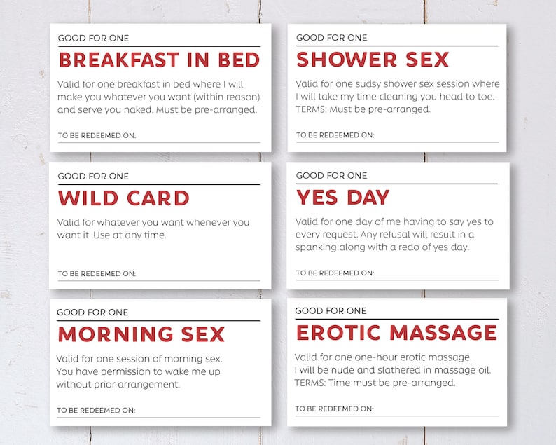 Printable Kinky Edition / Submissive Coupons / BDSM / Great Gift for Boyfriend, Husband, Master ...