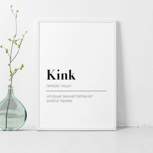 Printable Kink Definition Poster / Digital Print / Home Office Decor / Inspirational Wall Art