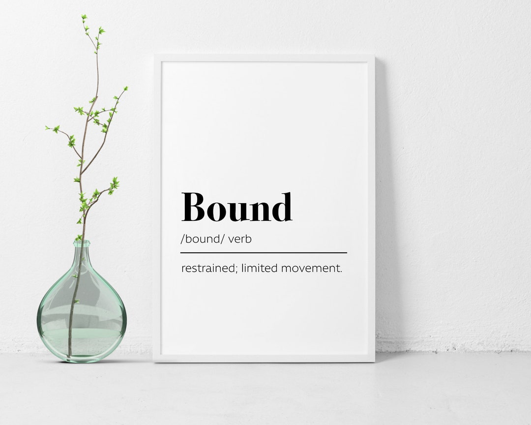 Printable Bound Definition Poster / Digital Print / Home Office Decor