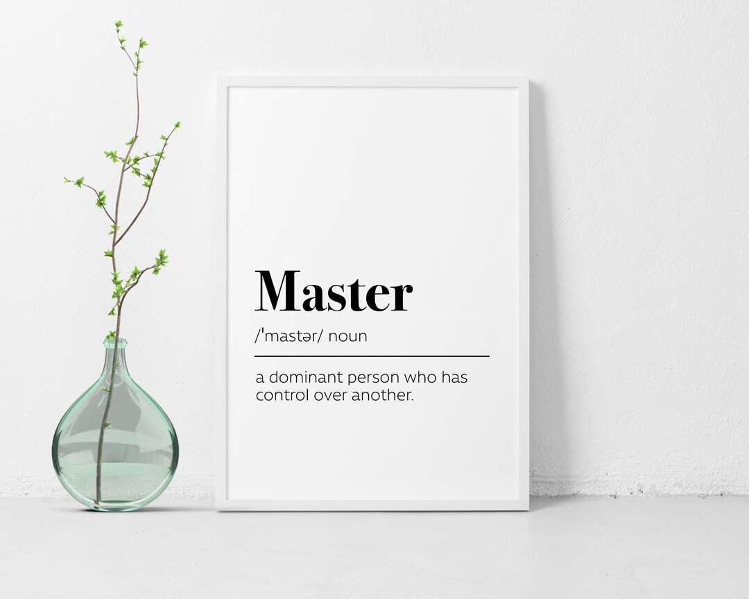 Printable Master Definition Poster / Digital Print / Home Office Decor