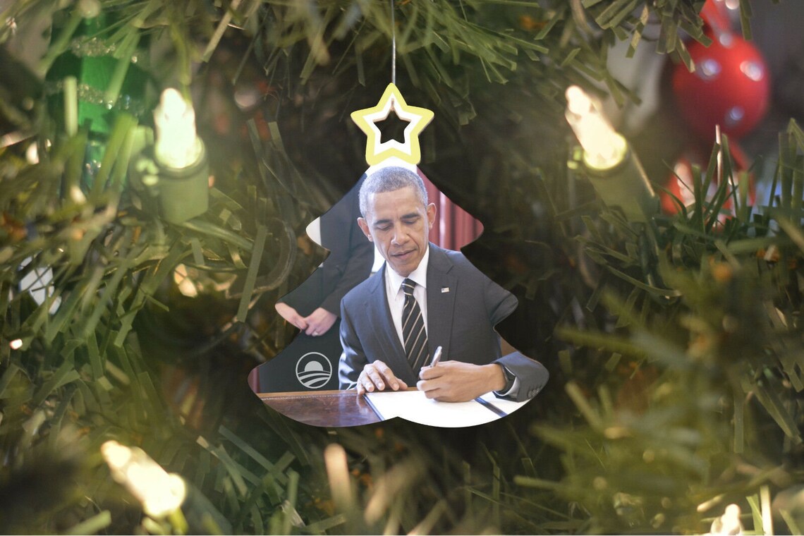Obama Christmas Ornament 