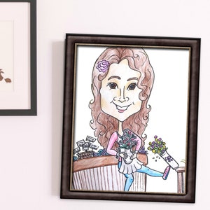 Caricature portrait unique! Cartoon Face Drawling, dessins de tasses, caricatures colorées, Portrait! cadeaux pour collègues, collègues, famille