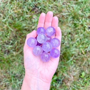 Mini Amethyst Sphere, Crystal Sphere, Amethyst Carving