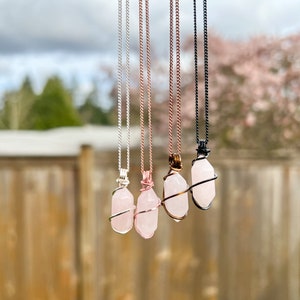 Rose Quartz Double Terminated Necklace