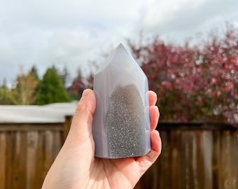 Druzy Agate Tower