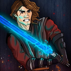 Anakin Skywalker Digital Painting – Star Wars Inspired Art Print