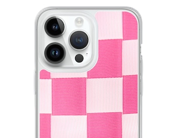 Checkered Pink Phone Case, Checkered iPhone Case, Checker iPhone Case, iPhone 13, 12 Pro Max Mini 11 Pro Max XS X XR iPhone Plus 8 7 6 SE