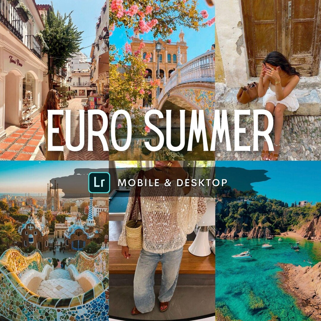 15 European Summer Influencer Presets for Lightroom Mobile, Lifestyle ...
