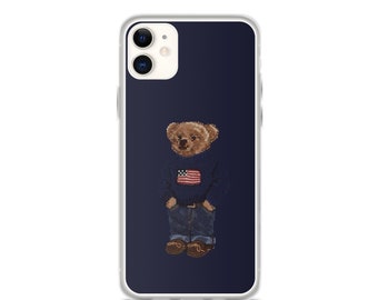 Ours en peluche en tricot Coque et skin iPhone