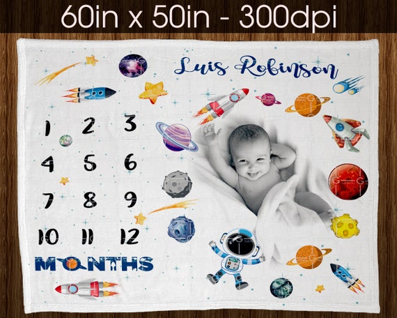 Galaxy Baby Milestone Blanket Digital Design for Sublimation Astronaut Sublimation Space Design DTG Print Blanket Design Etsy Canada