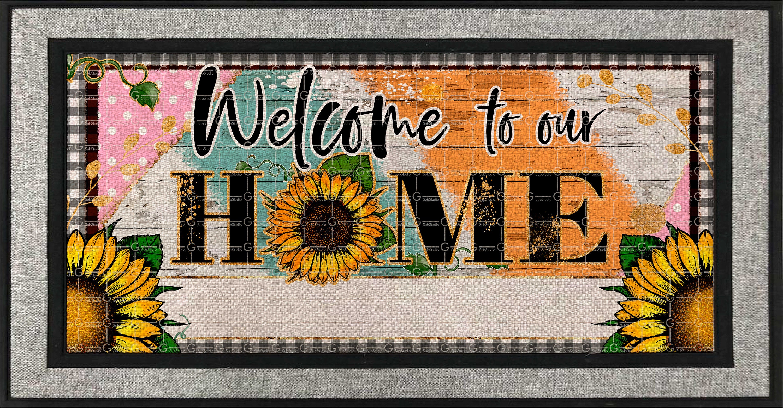 Doormat Sublimation Design PNG, Welcome to Our Home Sublimation ...