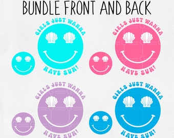 Girls Just Wanna Have Sun PNG – Fun Summer Sublimation Design for Beach Lovers