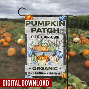 Pumpkin Patch Garden Flag Sublimation Template, Garden Flag Design, Autumn Flag, Welcome Garden Flag Design, Sublimation Design