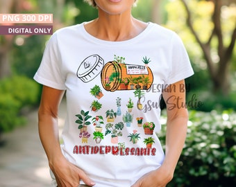 Botanical Plants Antidepressants PNG - Sublimation Design for Plant Maniacs Happy Pills PNG Antidepressants PNG
