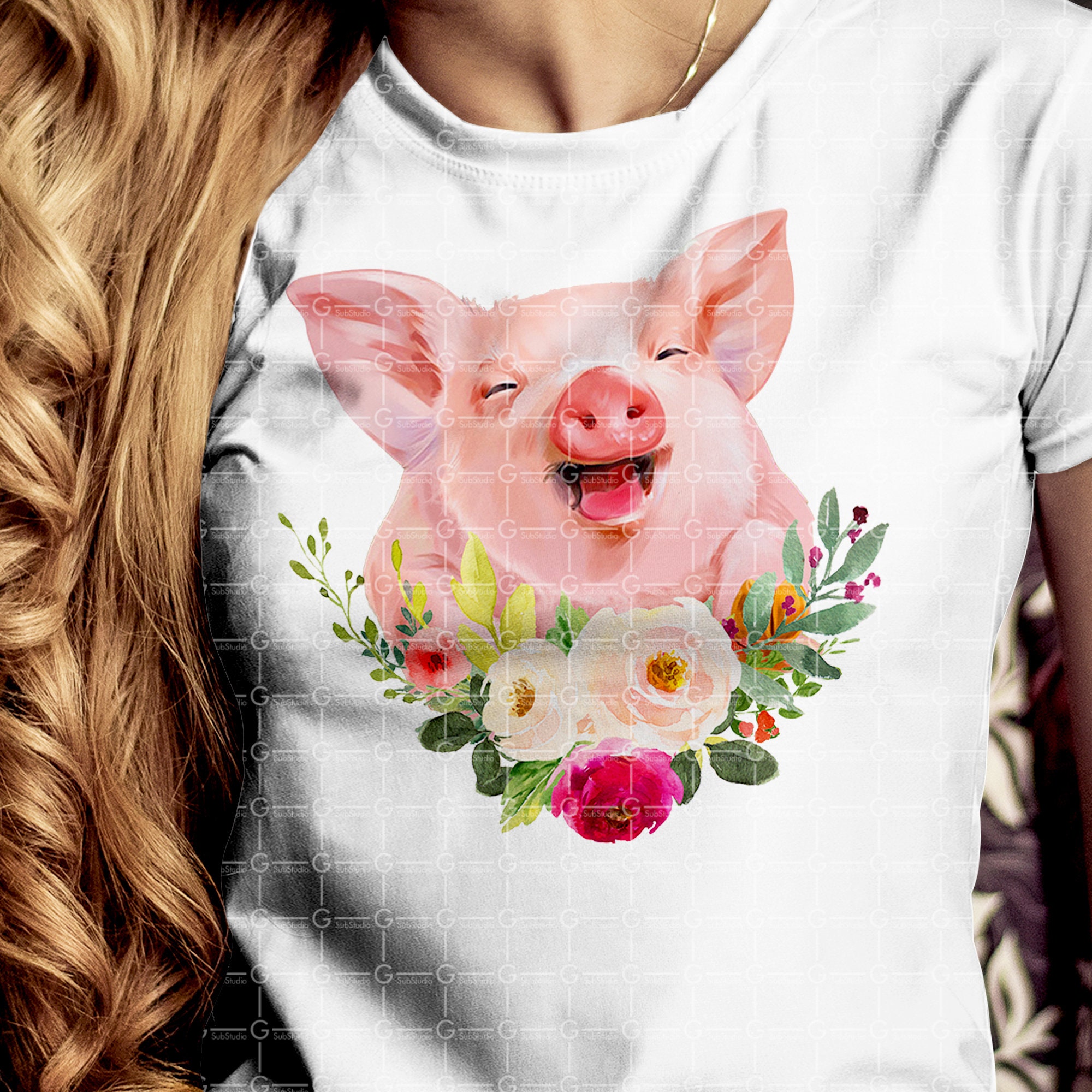 John Pork Graphic Pig Tshirt Design PNG Trending Meme Sublimation