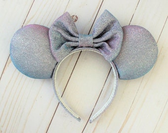 Purple Metallic Shimmer Minnie Ears | Celebration Mouse Ears | Mickey Headband | Disney Ears | Disneyland Trip | Disney World Outfit