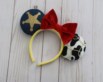 Jessie Toy Story Inspired Minnie Ears | Yodeling Cowgirl Cowgirl Mouse Ears | Woody Headband | Disney Ears | Disney Bound Woody Buzz Jessie