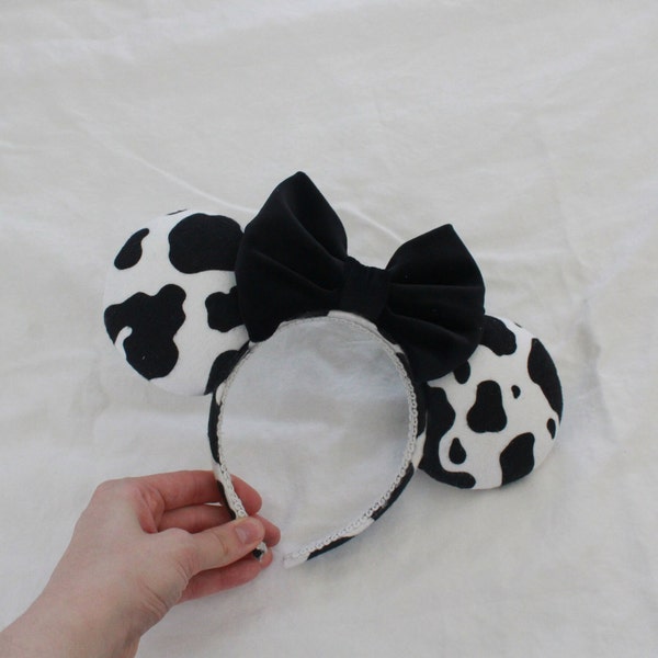 Cow Print Minnie Mouse Ears Mickey Ear Headband Adult Disney Park Accessory Disneyland Disney World Animal Kingdom Safari Disney