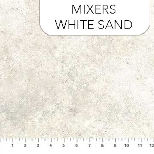 White/Beige Blender By the Yard, Half Yard, Fat Quarters Cotton Fabric White Sand 39382-12 Stonehenge Gradations Mixers by Northcott