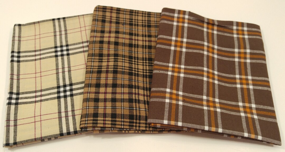 Classic Yarn Dyed Plaids in Brown, Black, Beige, Red and Rust Colors