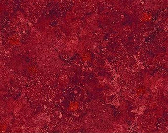 Tessuto di cotone con trama Stonehenge Basics, colore rosso intenso, disponibile in tagli da mezzo metro e quarti di metro, prodotto da Northcott (codice articolo 3954-190).