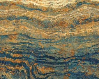 Stonehenge Ombre II Oxidized Copper Beige, Rust, Teal in Half Yards & By the Yard, Cotton Digital Printed Fabric 42" Wide Item DP27235-68