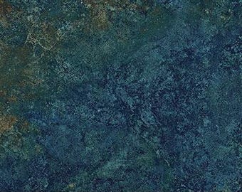Oxidized Copper Teal Stonehenge Gradations Sienna Marble By the Yard Half Yard Fat Quarters Cotton Fabric 42" Wide Northcott Item 26755-68