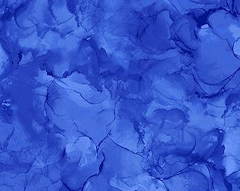 Lapis Tonal Mirage Texture in Blue Cotton Fabric, By the Yard, Half Yard & Fat Quarters, 42"W. Coral Reef by Northcott