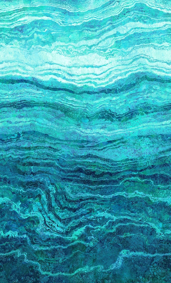 Beautiful Stonehenge Ombre II Peacock Aqua to Teal in Half Yards & By the Yard, Cotton Digital Printed Fabric 42" Wide Item DP27235-66