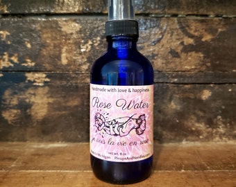 Rose Water, Rose Hydrosol, 100% Pure Rose Water, facial spray, face toner