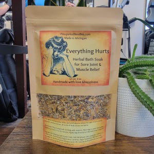 Everything Hurts Herbal Bath Soak | Relaxing Bath Tea | Eucalyptus Lavender Soak | Self Care Bath | Tension Relief Soak