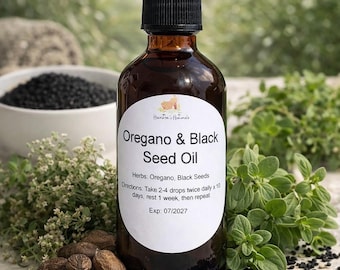 Aceite o cápsulas de orégano y semilla negra