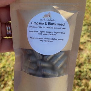 Oregano & Black Seed Oil or Capsules - Etsy