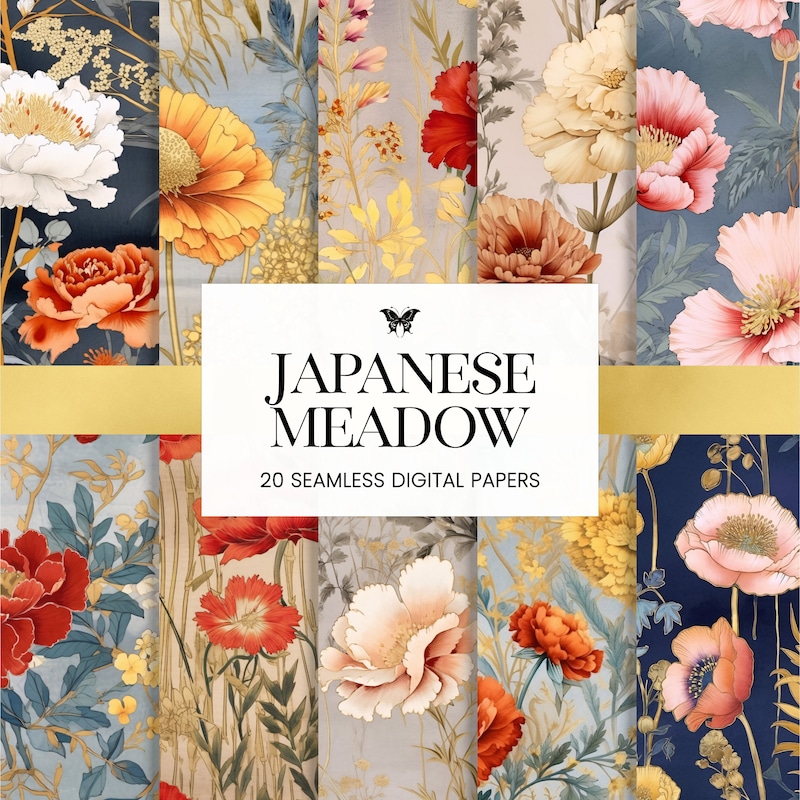 Japanese Grey Wallpaper - Etsy