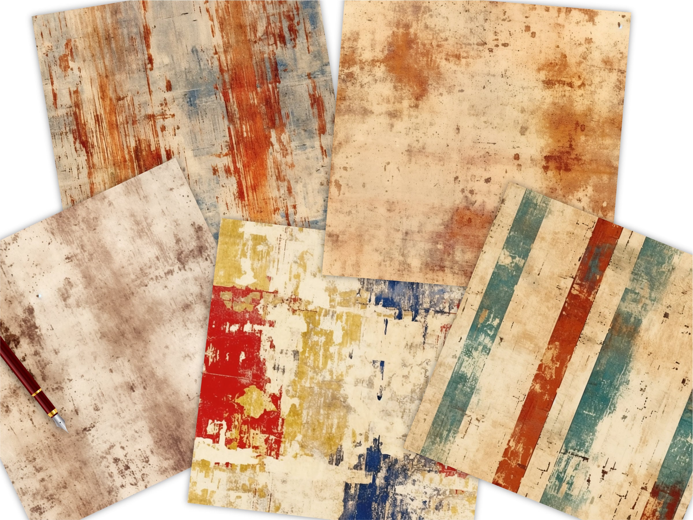 Garage Pattern Grunge Garage Seamless Patterns Distressed Plaster Digital - Etsy