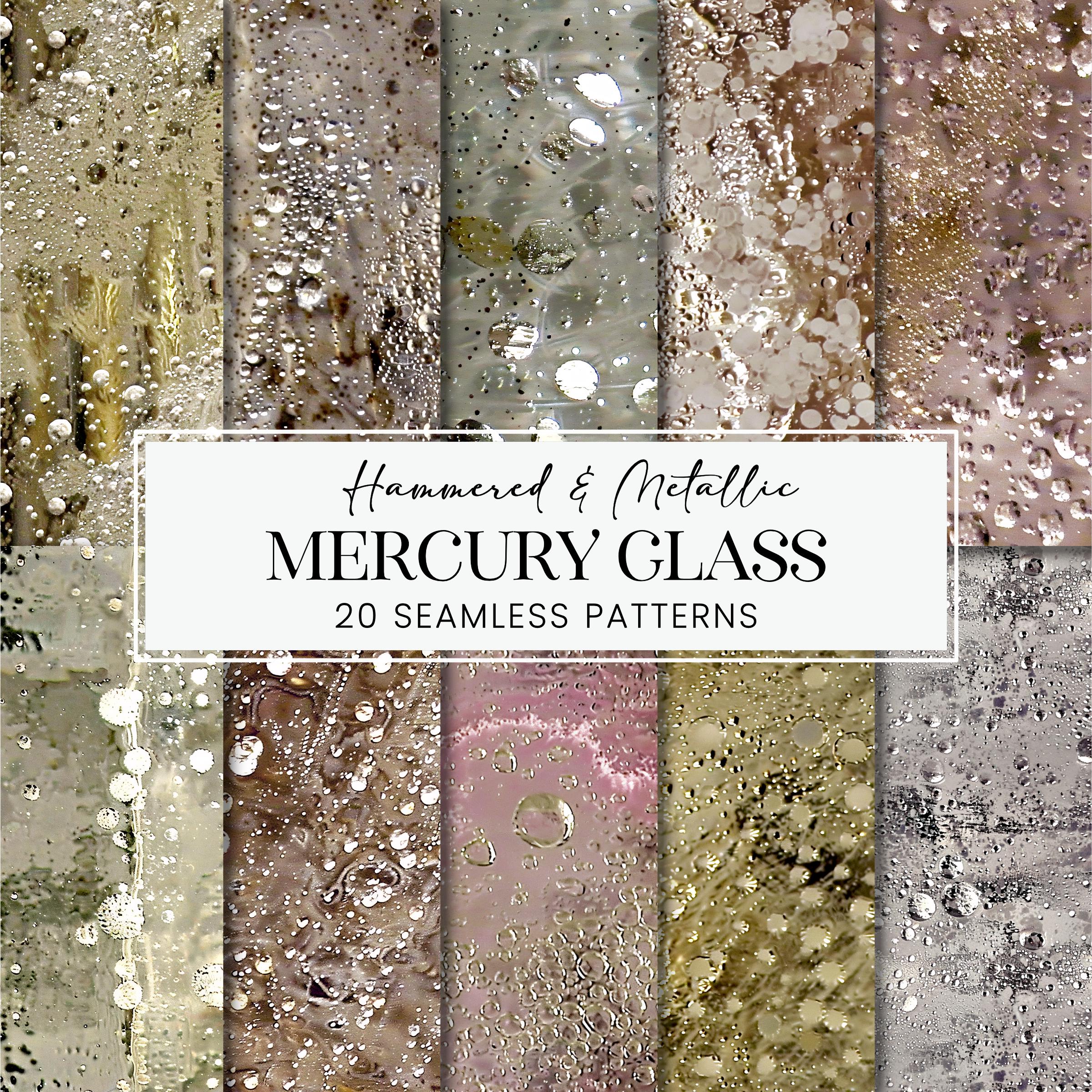 Mercury Glass Seamless Patterns, Hammered Metallic Scrapbook Papers ...