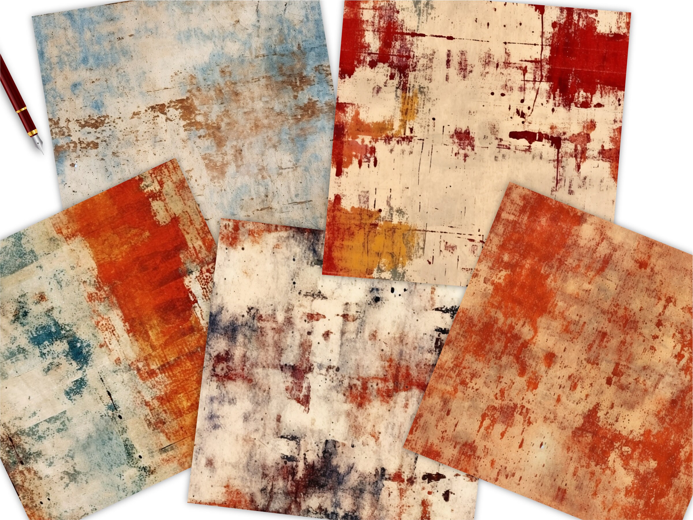 Garage Pattern Grunge Garage Seamless Patterns Distressed Plaster Digital - Etsy